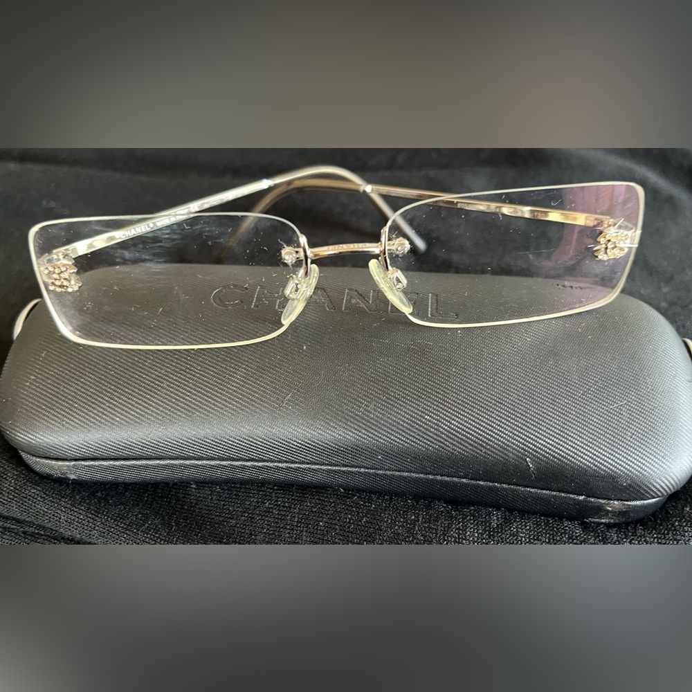 CHANEL  Embellished Drill mount Eyeglass Frame